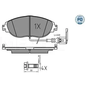 Kit de plaquettes de frein, frein à disque MEYLE-PD: Advanced performance and design. 0252511720/PD pas cher