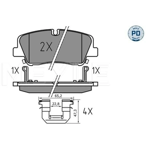 MEYLE Plaquettes de frein X4 pour HYUNDAI: H350 (Ref: 025 224 1817/PD) pas cher