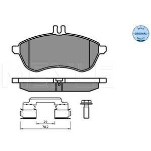 Meyle 025 243 0620/K2 Kit de plaquettes de frein, frein à disque pas cher