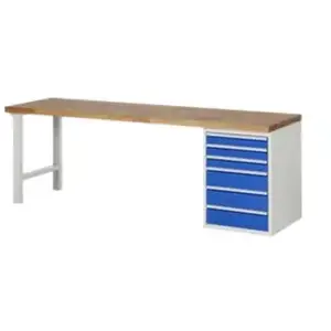 Rau établi modèle 7515 avec 6 tiroirs LxPxH 2500x700x840mm pas cher