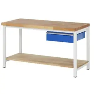 Établi Rau modèle 8001 avec tablette LxPxH 1500x900x840mm
