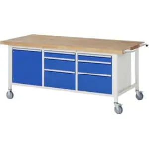 Rau Établi mobile 8570, L2000xP900xH880mm, 6x tiroirs-TA, 1x porte