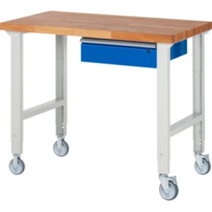 Rau Établi mobile réglable en hauteur 7001A1, L1250xP700xH950-1000mm