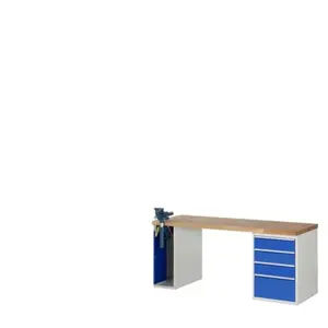 Établi Rau modèle 7510 avec 4 tiroirs et armoire LxPxH 2000x700x840mm
