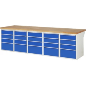 Rau Werkbank 7510A6, L3000xP900xH890mm, 20x tiroirs-TA pas cher