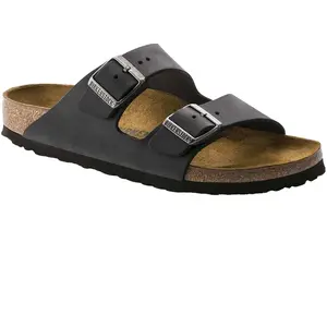 Birkenstock Arizona Oiled Leather - Sandales Black 44 - Normal pas cher