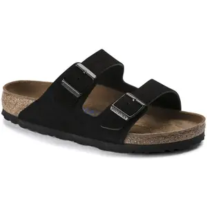 Comparateur de prix : Birkenstock Mixte Arizona SFB Cuir Suède Sandales Bout Ouvert, Noir Noir Noir, 36 EU