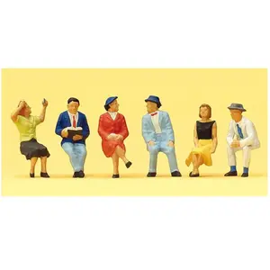 SEATED PERSONS - PREISER HO SCALE MODEL TRAIN FIGURES 10021 by Preiser