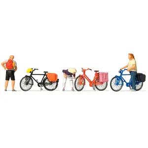 Preiser Modélisme HO Figurines : Cycliste en pause pas cher