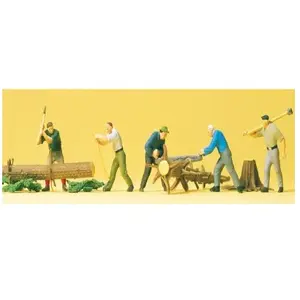 PREISER 1/87 ÈME - PR10495 - MODÉLISME FERROVIAIRE - BUCHERONS ET BUCHES pas cher