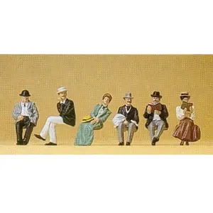 Figurine Passagers assis en 1900 - Preiser Figurines pour trains - PR12190 pas cher