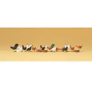 Comparateur de prix : Figurine Poules et coqs - Preiser Figurines pour trains - PR14168
