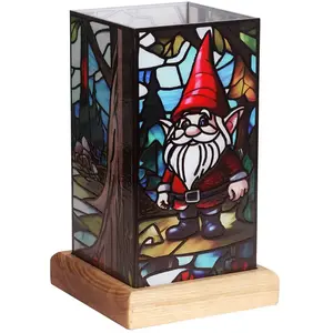 Wagner Life Lampe de table LED Art Light Zwerg, socle en bois, acryliq... pas cher