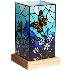 Wagner Life Lampe de table LED Art Light Papillon, acrylique, multicol... pas cher