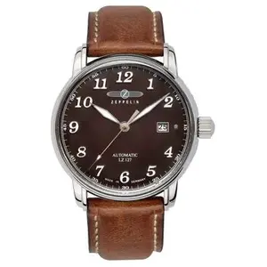 Montre - Zeppelin - 8656-3 - Analogique - Cuir marron - Étanchéité 5 ATM pas cher