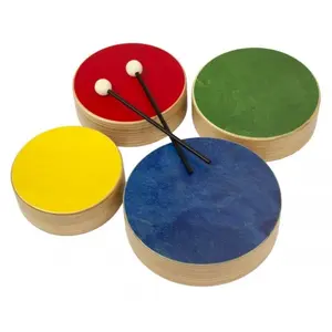 Comparateur de prix : Rohema Set De 4 Toms De Couleur En Bois + 2 Baguettes - 3+