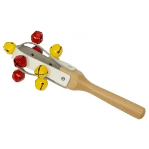Rohema Maracas Cuir 25CM Avec 9 Grelots - 3+ pas cher