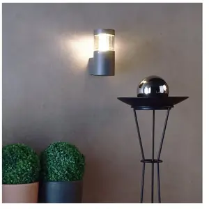 Comparateur de prix : KapegoLED Applique murale extérieure en aluminium gris foncé H26cm