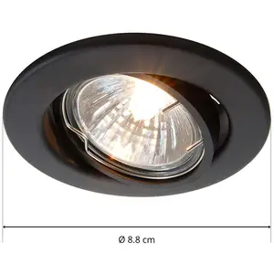 Deko-Light Spot encastré orientable BT 68er, noir mat