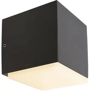 Deko Light Applique murale extérieure aluminium gris H9,7cm pas cher