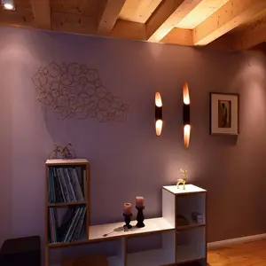 Comparateur de prix : Deko-Light Applique murale LED Apodis, noir/rose, hauteur 80 cm, métal, à intensité