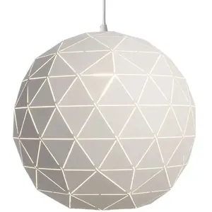 Deko-Light Suspension Asterope, Ø 50cm rond, blanc