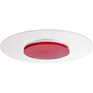 Deko-Light Plafonnier LED Zaniah, lumière à 360°, 24W, rouge pas cher