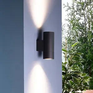 Comparateur de prix : Deko-Light Applique d’extérieur Achernar x2 up/down gris noir