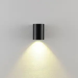 Deko-Light Applique d'extérieur CAN, noir, à 1 lampe, Ø 8 cm IP65 méta...Vendu parluminaire