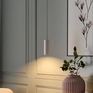 Deko-Light Suspension CAN, blanc, hauteur 15 cm, Ø 6 cm, métal, GU10