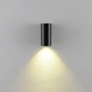 Deko-Light Applique murale CAN, noir, à 1 lampe, hauteur 13 cm, métal,... pas cher
