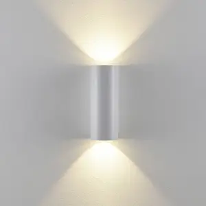Deko-Light Applique d'extérieur CAN, blanc, à 2 lampes, Ø 8 cm, IP65, ...Vendu parluminaire