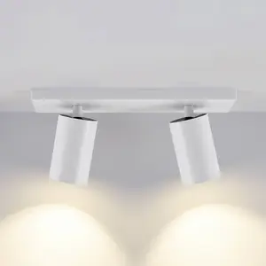 Comparateur de prix : Deko-Light Spot pour plafond CAN TILT, blanc, 31 x 9 cm, à 2 lampes, m...