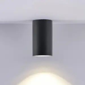 Deko-Light Downlight CAN, noir, IP44, Ø 6 cm, métal, GU10 pas cher