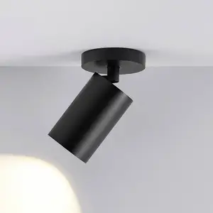 Deko-Light Spot pour plafond CAN TILT, noir, Ø 8 cm, à 1 lampe, métal ... pas cher