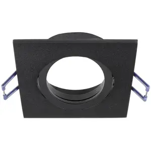 Deko-Light Plafonnier encastré Samsola, noir, 9 x 9 cm, métalVendu parluminaire
