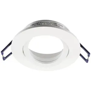 Deko-Light Plafonnier encastré Samsola, blanc, Ø 8 cm, métalVendu parluminaire