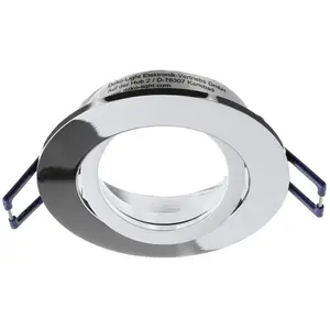 Deko-Light Plafonnier encastré Samsola, argent brillant, Ø 8 cm, métalVendu parluminaire