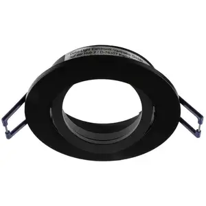 Deko-Light Plafonnier encastré Samsola, noir, Ø 8 cm, métalVendu parluminaire