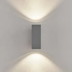 Deko-Light Appliqué d'extérieur LED ShoreLine Pro Square up/down, gris...Vendu parluminaire
