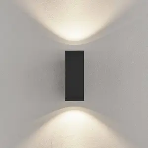 Deko-Light Appliqué d'extérieur LED ShoreLine Pro Square up/down, gris...Vendu parluminaire