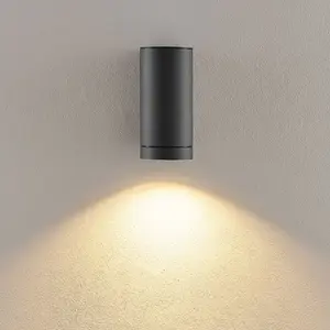 Deko-Light Applique d'extérieur ShoreLine Pro Round, gris foncé, GU10Vendu parluminaire