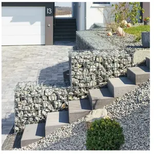 Jardinex - Gabion renforcé fil 4,5 mm à spirales - Gris galvanisé pas cher