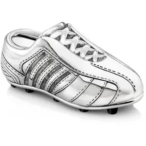 Comparateur de prix : Zilverstad 6256261 Tirelire Chaussure de Football Mini Argenté Laqué