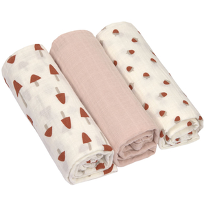 LÄSSIG Langes enfant L Little Forest powder pink 85x85 cm lot de 3Vendu paramazon