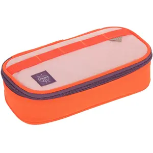 Trousse à stylo - Lässig - Unique School Spacy - Rose / Neon-Orange - Polyester - Zippée