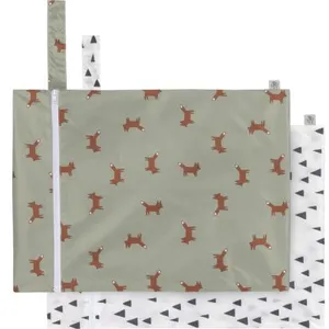 Comparateur de prix : Lässig Lot de 2 Sacs de Nez réutilisables/Wet Bag 2 pcs Little Forest Fox