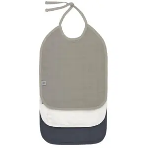 Comparateur de prix : LÄSSIG Bavoir Unisexe pour bébé, Olive/Milky/Bleu Marine, Taille Unique