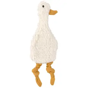Lässig Knitted Baby Comforter Doudou Peluche pour Bébé Gots Tiny Farmer Goose Beige, Normal, 1 Pièce pas cher