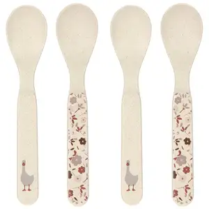 Comparateur de prix : LÄSSIG Set de cuillères 4 pièces/Spoon Set PP/Cellulose Tiny Farmer Sheep/Goose nature